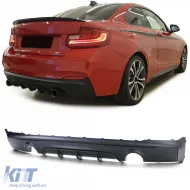 image-63-Heckdiffusor Performance schwarz matt, geeignet für 2er Serie BMW F22 F23 228i M235i M240i