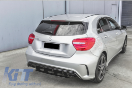 Heckdiffusor Schwarz für MERCEDES A-Klasse W176 Facelift 2012-2018 A45 Look-image-6027827