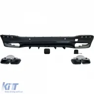 Heckdiffusor + schwarze Endrohre geeignet für Mercedes GLE W167 GLS X167 A Design-Line-image-6208761