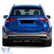 Heckdiffusor + schwarze Endrohre geeignet für Mercedes GLE W167 GLS X167 A Design-Line-image-6208767
