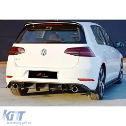 image-28-Heckdiffusor-Splitter geeignet für Golf 7 FL GTI Max, matt schwarz, ABS-Kunststoff / 2017-2019