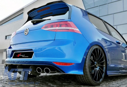 image-71-Heckdiffusor Splitter geeignet für Golf 7 R, matt schwarz, ABS Kunststoff / 2012-2019