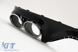 Heckspoiler Diffusor Doppelt Auslauf für Audi Q8 S-Line 2018-2023 Silber Tipps-image-6087472