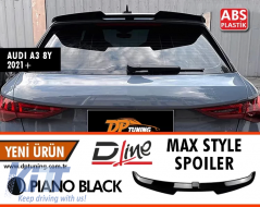 image-22-Heckspoiler Sline Stil für A3 8Y Hatchback, Klavierlack, ABS / 2021 -