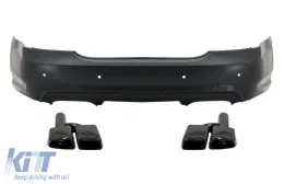 image-31-Heckstoßstange & Auspuff Tipps Schwarz für Mercedes S W221 2005-2013 PDC S65 Look
