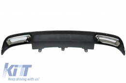 Heckstoßstange Diffusor für Audi A6 4G 10-14 Auspuffspitzen Facelift W12 Design-image-6003541