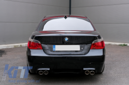 Heckstoßstange für BMW 5er E60 03-10 Auspuffanlage Twin Double Quad M5 Look-image-6061761
