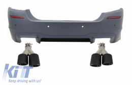 image-57-Heckstoßstange für BMW 5er F10 11-17 Luftverteiler Auspuffspitzen Carbon M5 Look