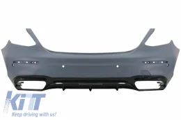 image-24-Heckstoßstange für Mercedes E-Klasse W213 2016-2019 E63 Design Schwarze Edition