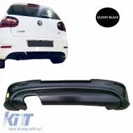 image-14-Heckstoßstange geeignet für VW Golf V (5) 03-08 R32 Look mit Linken Auspuffen Glänzend Schwarz aus ABS Kunststoff 1Stück