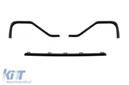Heckstoßstange RS6 2021 geeignet für Audi A6 Limousine 2015-2018 mit schwarzen Auspuffendrohren-image-6164461