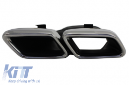 Heckstoßstangen-Diffusor Auspuff für Mercedes C C205 A205 14-19 C63 Ed 1 Look-image-6047268