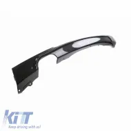 image-77-Heckstoßstangen-Diffusor geeignet für BMW 3 F30/F31 11-19 M-Tech Matt Schwarz mit 1 linker doppelter Auspuffauslass aus ABS-Kunststoff 1Stück
