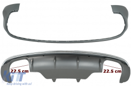 Heckstoßstangen-Volantdiffusor für Audi Q5 8R 2009-2016 Platingrau-image-6076758