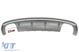 Heckstoßstangendiffusor für AUDI A3 8V Limousine 2012-2015 S3 Look Grau Silber-image-6003337