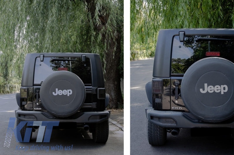Abgassystem Auspuffanlage Jeep Wrangler Rubicon JK 07-17 Dual Split Schwarz