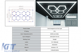 image-3-Hexagon HoneyComb Ceiling Light System 3.56 x 1.86 m