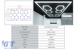 image-4-Hexagon HoneyComb Ceiling Light System 3.56 x 2.10 m