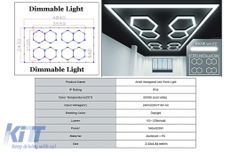 image-12-Hexagon HoneyComb Ceiling Light System 3.56 x 2.10 m Dimmable Light