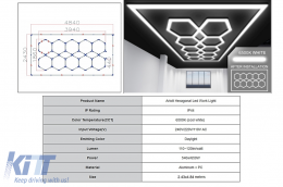 image-1-Hexagon HoneyComb Ceiling Light System 3.94 x 1.86 m