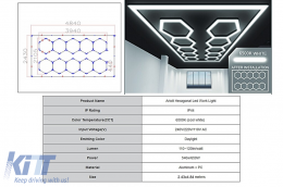 image-2-Hexagon HoneyComb Ceiling Light System 3.94 x 2.10 m