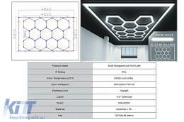 image-7-Hexagon HoneyComb Ceiling Light System 4.02 x 2.91 m