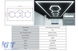 image-5-Hexagon HoneyComb Ceiling Light System 4.03 x 1.18 m