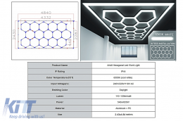 image-6-Hexagon HoneyComb Ceiling Light System 4.33 x 2.28 m