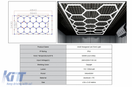 Hexagon HoneyComb Ceiling Light System  3.94 x 2.29 m Dimmable Light-image-6114066