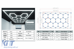 Hexagon HoneyComb Ceiling Light System  3.94 x 2.29 m Dimmable Light-image-6114070