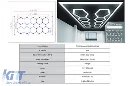 image-2-Hexagon HoneyComb Oświetlenie Sufitowe System Oświetlenie Garażowe 3,94 x 2,10 m