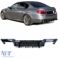 image-18-Hochleistungs-Duplex-Glanz-Heckdiffusor geeignet für BMW 5er Reihe F10 F11 550i M550d