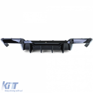 Hochleistungs-Duplex-Glanz-Heckdiffusor geeignet für BMW 5er Reihe F10 F11 550i M550d-image-6203936