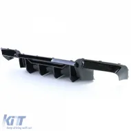 Hochleistungs-Duplex-Glanz-Heckdiffusor geeignet für BMW 5er Reihe F10 F11 550i M550d-image-6203938
