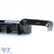 Hochleistungs-Duplex-Glanz-Heckdiffusor geeignet für BMW 5er Reihe F10 F11 550i M550d-image-6203941