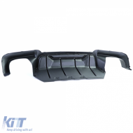 Hochleistungs-Duplex-Glanz-Heckdiffusor geeignet für BMW 5er Reihe F10 F11 550i M550d-image-6203942