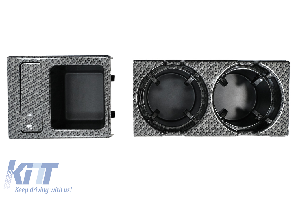 Pohártartó és érmetartó BMW 3-as sorozat E46 (1998-2005) szénszálas megjelenéshez