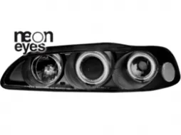 image-47-Фарове подходящи за HONDA Civic 2/3D Купе Хечбек (09.1991-08.1995) 2 Halo Rims Angel Eyes черни
