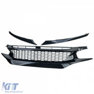 Honeycomb Clean Radiator Grille TR Performance Gloss for Honda Civic X FC FK 2016-2020-image-6264137