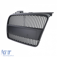 Honeycomb Grille Black for Audi A4 B7 04-07 + Cabriolet-image-6257759