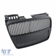 Honeycomb Grille Black for Audi A4 B7 04-07 + Cabriolet-image-6257761