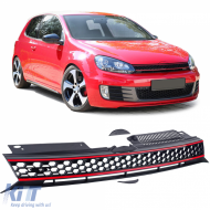 image-61-Honeycomb grille without emblem sport look fits for VW Golf 6 also GTI 08-13