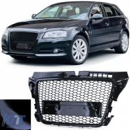 Honeycomb Sport Grille Gloss Black without Emblem for Audi A3 8P 08-13 - ODGA6029929