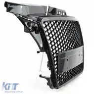 Honeycomb Sport Grille Gloss Black without Emblem for Audi A3 8P 08-13-image-6276874
