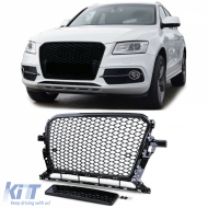 Honeycomb Sport Grille without Emblem Gloss Black for Audi Q5 8R 12-16 - ODGA6012530