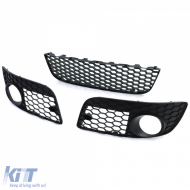 Honigwaben-Mesh Kühlergrill Stoßstangen-Set geeignet für VW Golf 5 GTI 04-09-image-6257629