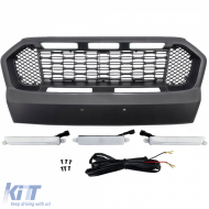 Honigwaben-Performance-Schwarzgrill mit LED, geeignet für Ford Ranger T7 16-19-image-6200398