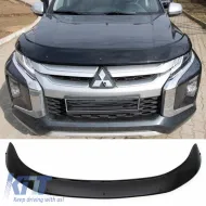 image-13-Hood Deflector geeignet für Mitsubishi L200 2019+ Schwarze Farbe