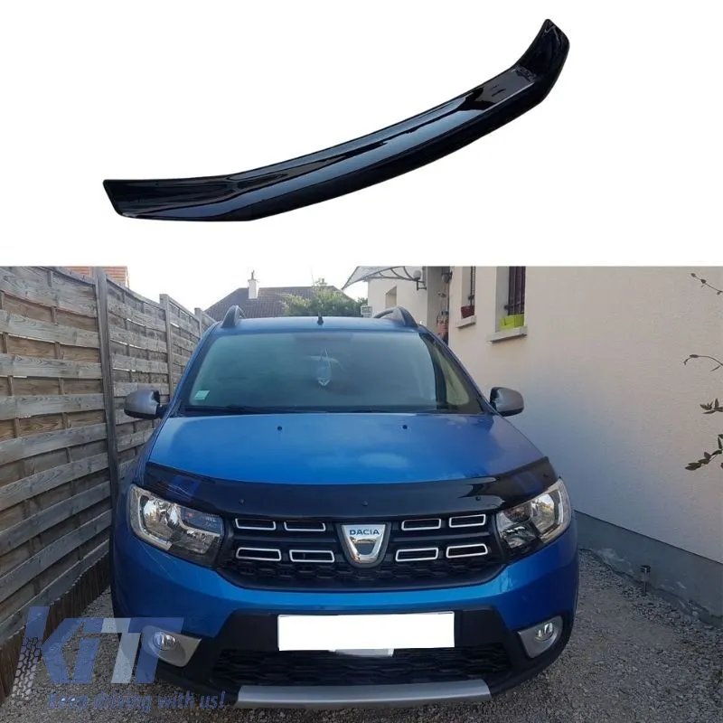 Hood Deflector suitable for Dacia Sandero Stepway 2012-2017 Black Color