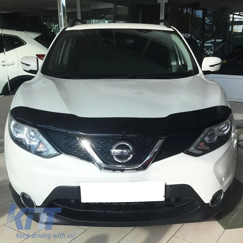 Hood Deflector suitable for Nissan Qashqai 2017-2021 Black Color